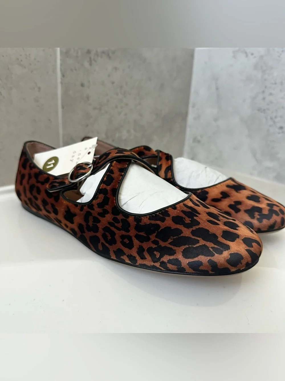 A New Day Women’s Leopard Print Mary Jane Flats Size 11